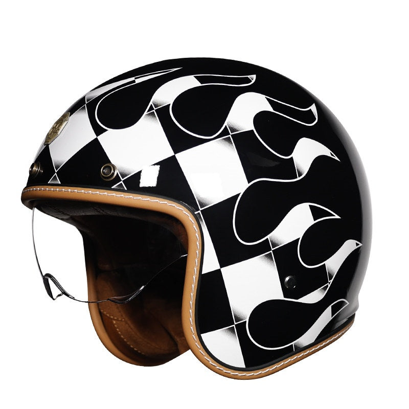 Retro-Style Motorcycle Helmet-I25