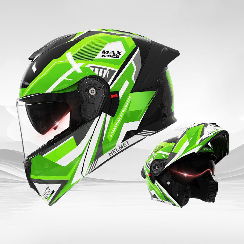 Mech-style modular motorcycle helmet-I118