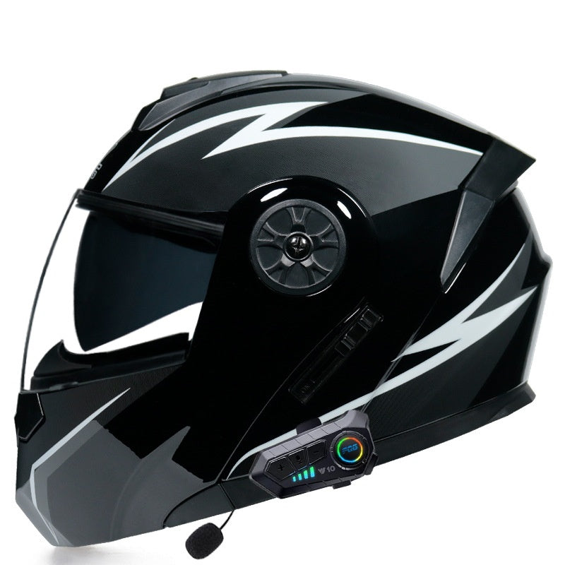 Dual-Visor Bluetooth Flip-Up Motorcycle Helmet - I232