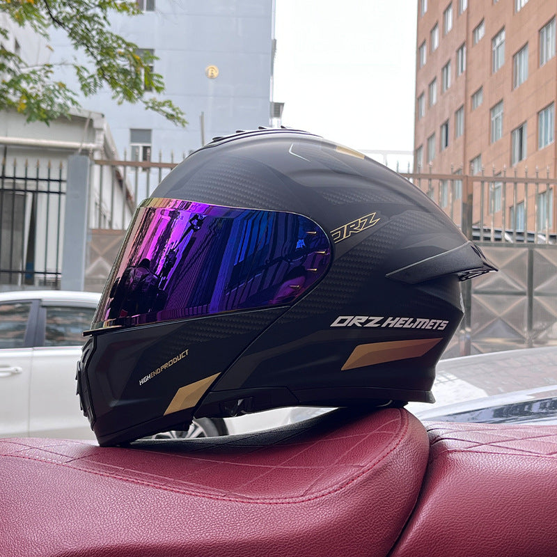 Flip-up helmet dual-lens motorcycle helmet-I175