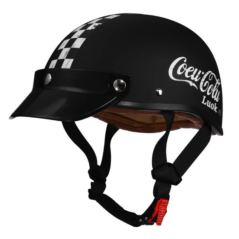 Retro half-helmet, summer travel gear-I18