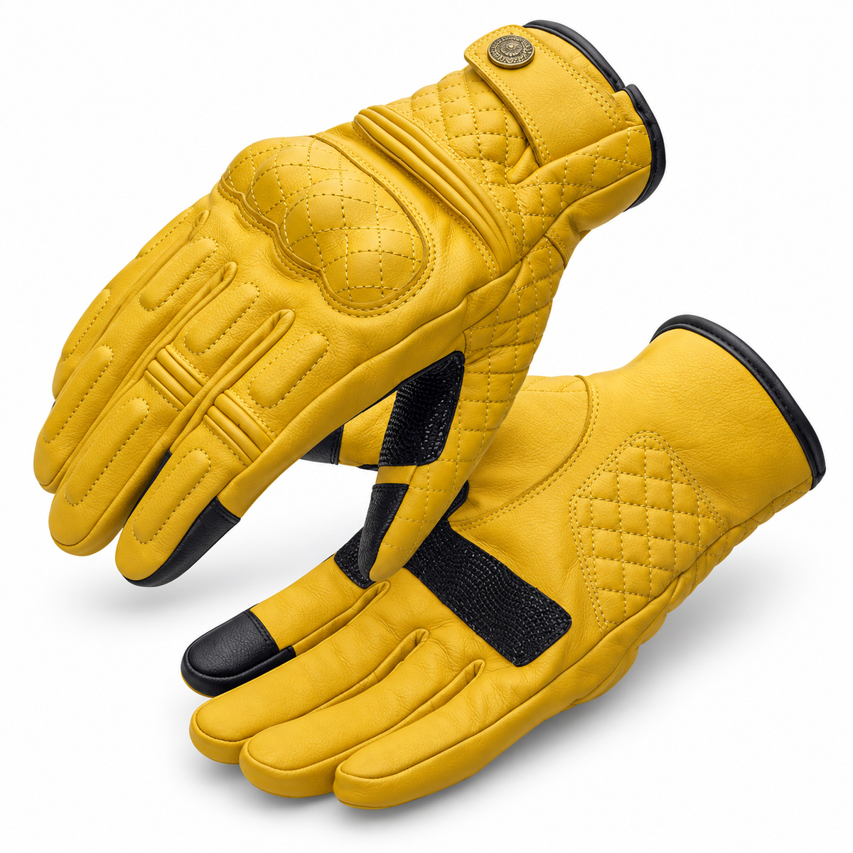 KTVMOTO Vintage Sheepskin Motorcycle Riding Gloves-G103