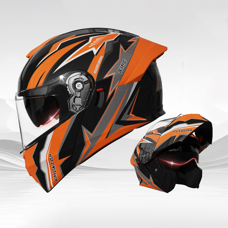 Mech-style modular motorcycle helmet-I118