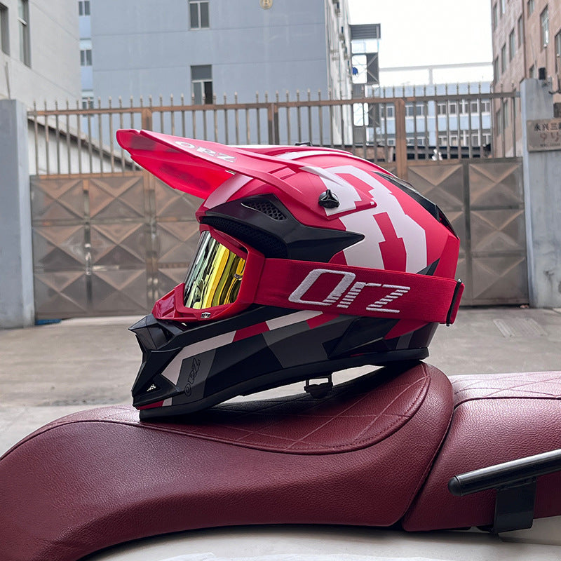 KTVMOTO Off-Road Motocross Helmet with Goggles for Dirt Bike Riding-I256