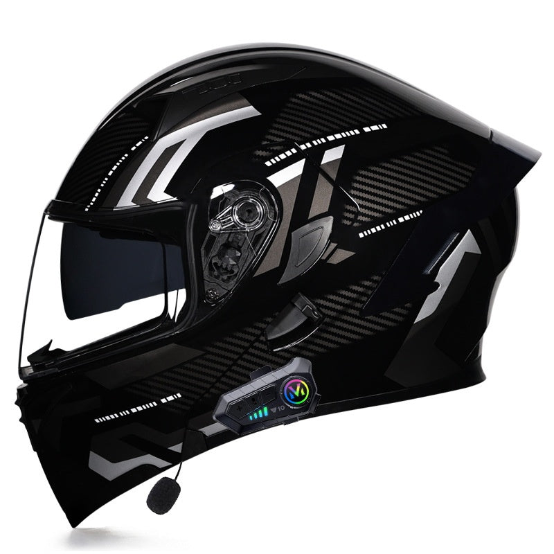 Motorcycle Helmet with Bluetooth and Transparent Visor-I161