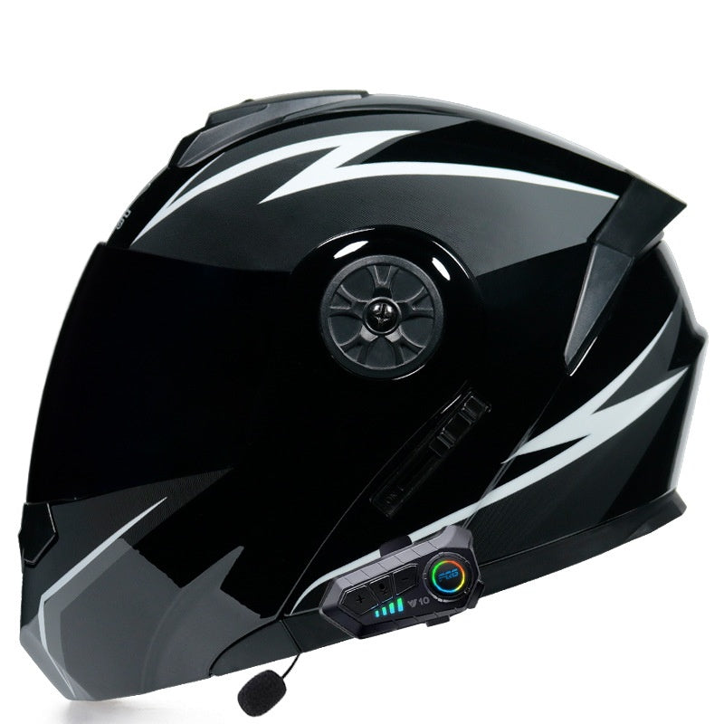 Dual-Visor Bluetooth Flip-Up Motorcycle Helmet - I232