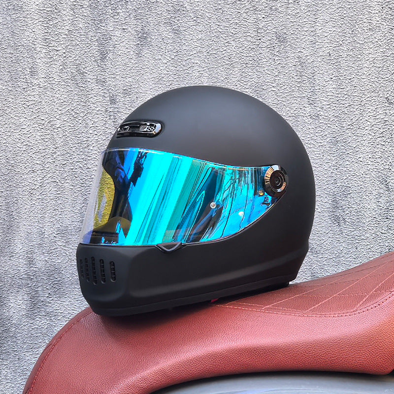 Retro full-face cruiser helmet-I237