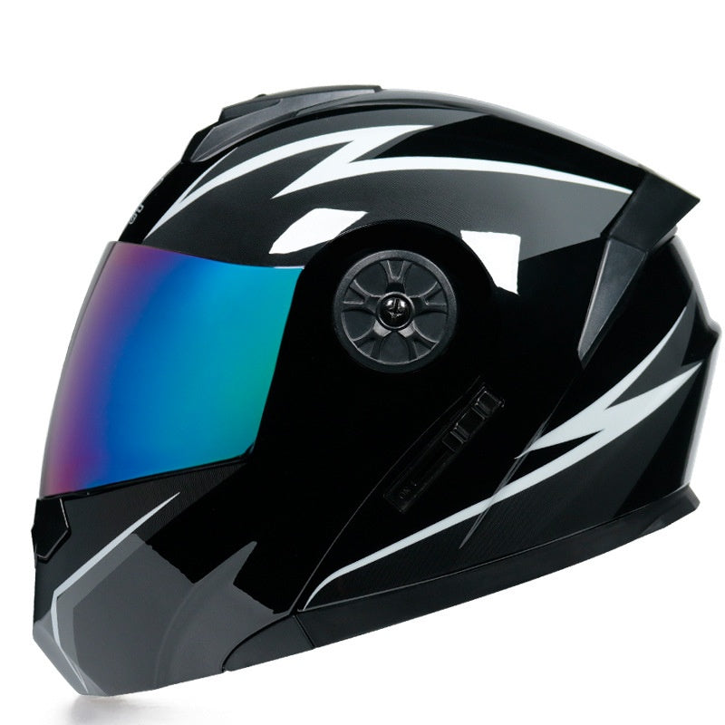 Dual-lens flip-up helmet anti-fog-I187