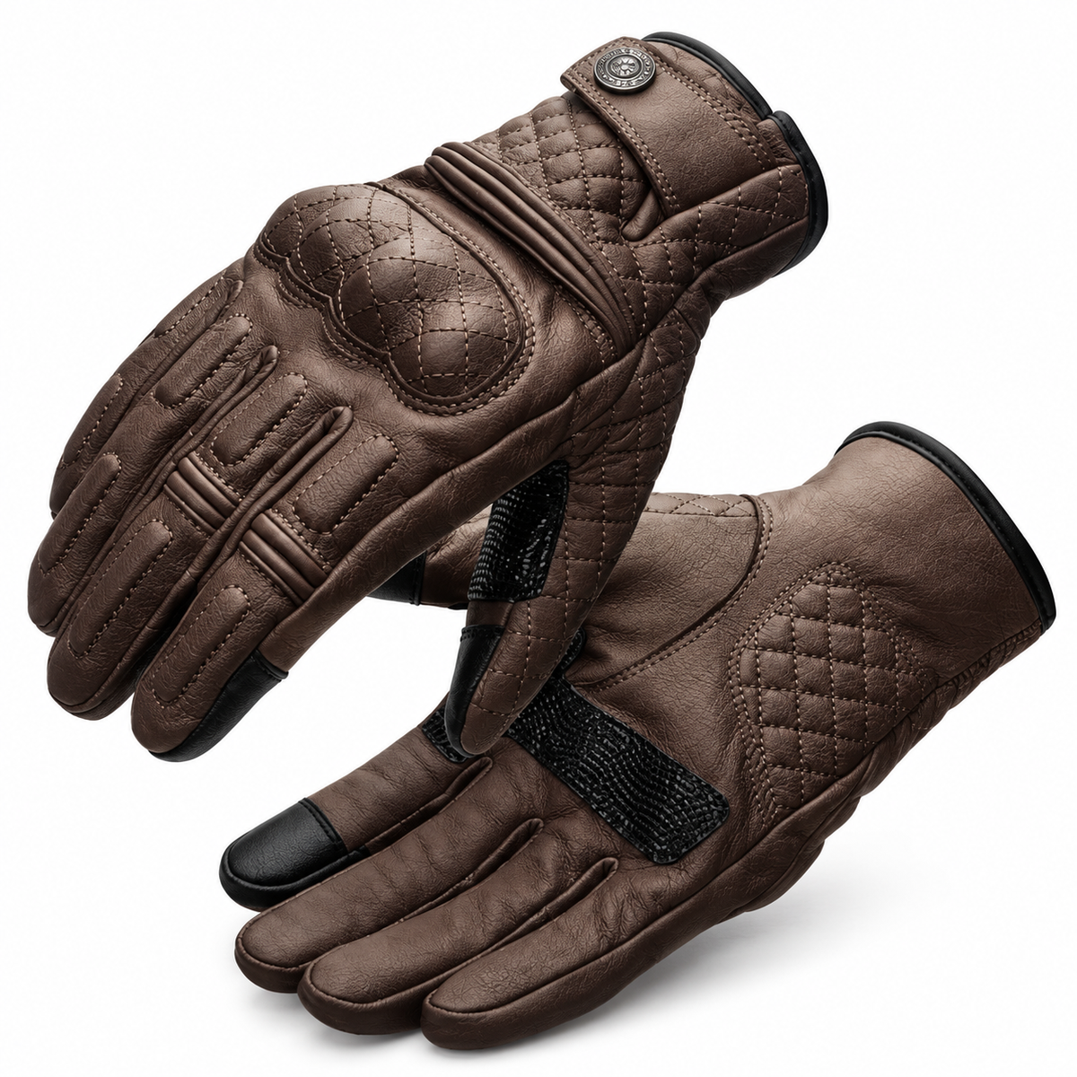 KTVMOTO Vintage Sheepskin Motorcycle Riding Gloves-G103