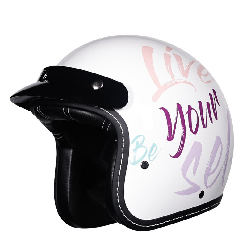 Retro 3/4 Motorcycle Helmet-I240