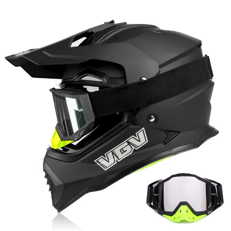 Dual-lens adventure motocross helmet-I63