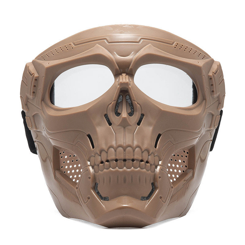 Skull-themed motorcycle riding mask for full face protection-H49