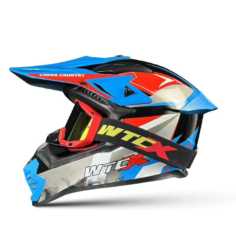 Colorful motocross helmets and goggles-I61