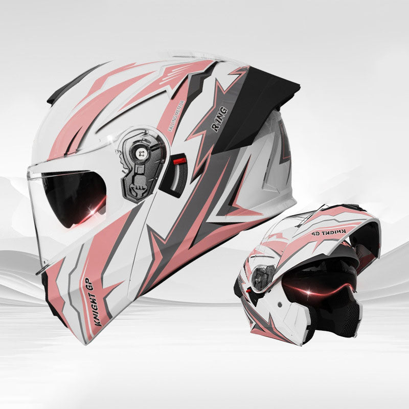 Mech-style modular motorcycle helmet-I118