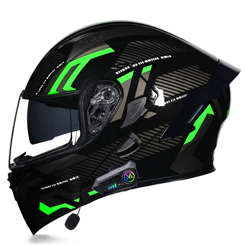 Motorcycle Helmet with Bluetooth and Transparent Visor-I162