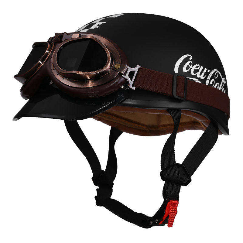 Retro half-helmet, summer travel gear-I18