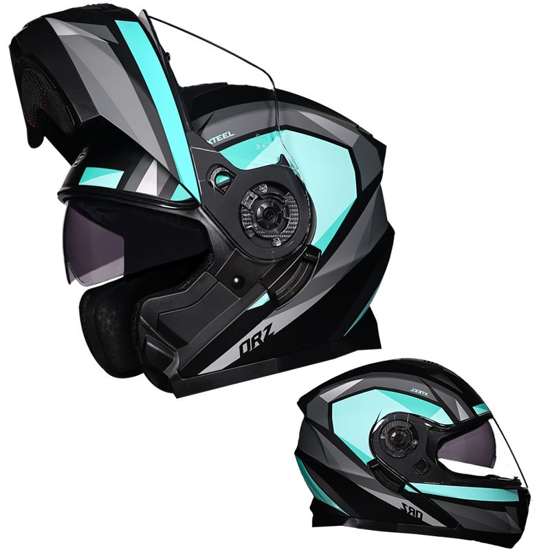 DOT-Certified Dual-Visor Modular Motorcycle Helmet-I215