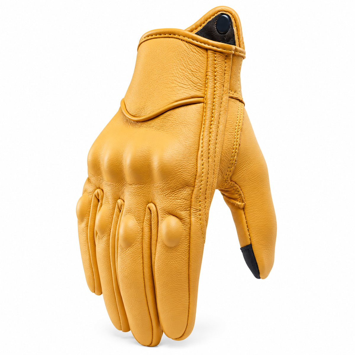 KTVMOTO Touchscreen Genuine Leather Motorcycle Riding Gloves - G105