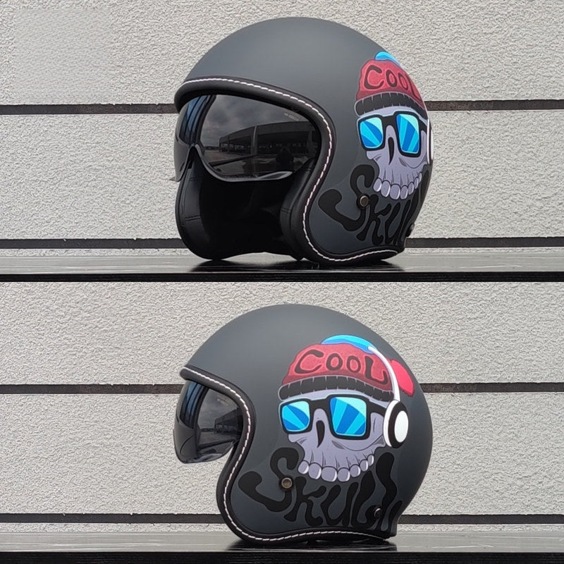 Retro motorcycle helmet, suitable for all seasons-I22