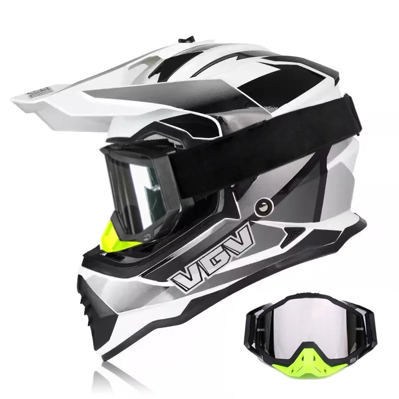 Dual-lens adventure motocross helmet-I63