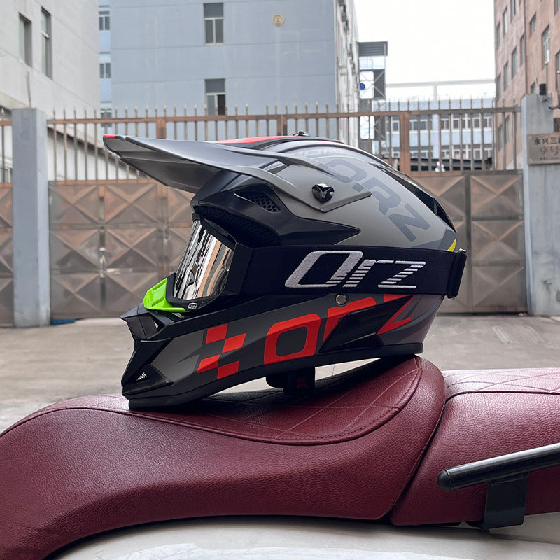 KTVMOTO Off-Road Motocross Helmet with Goggles for Dirt Bike Riding-I257
