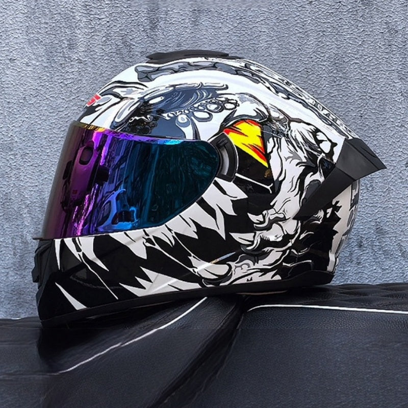 Bluetooth motorcycle helmet with dual visors-I245