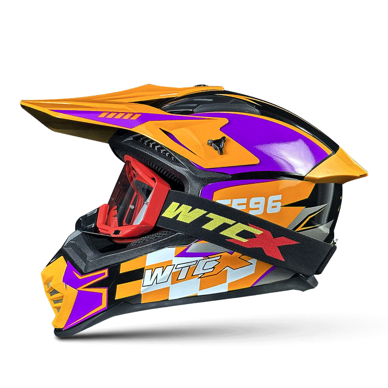 Colorful motocross helmets and goggles-I61