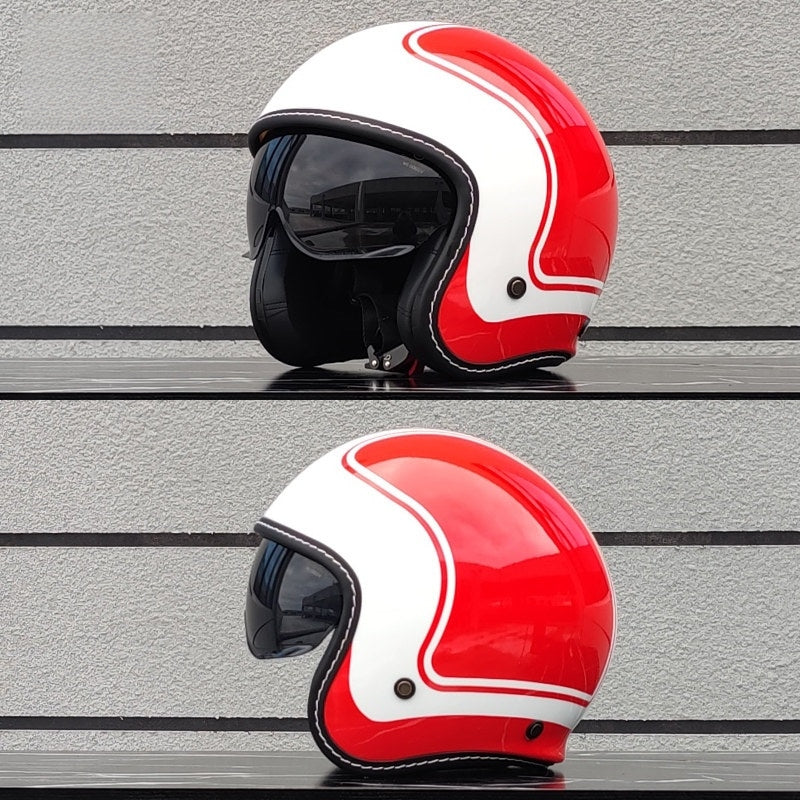 Retro motorcycle helmet, suitable for all seasons-I22