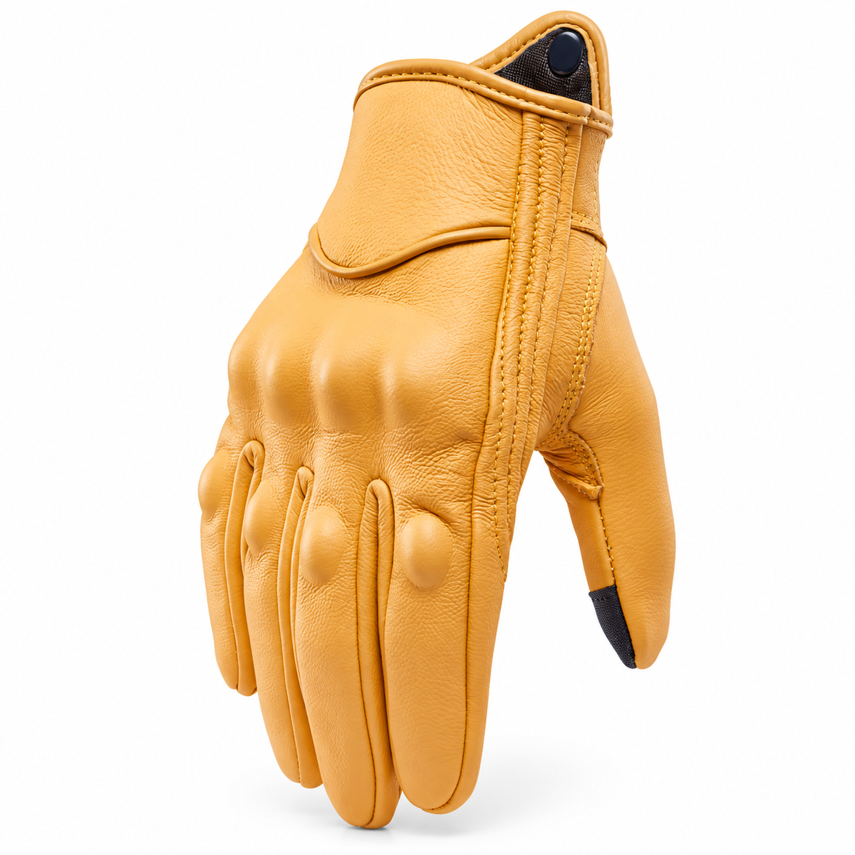 KTVMOTO Touchscreen Genuine Leather Motorcycle Riding Gloves - G105