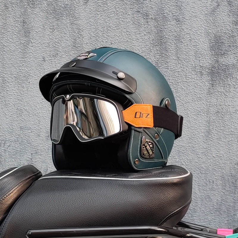 Retro lightweight open-face motorcycle helmet-I26