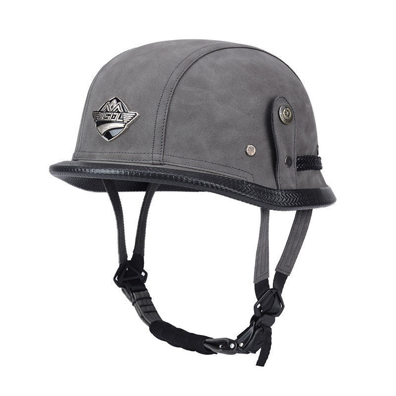 Pedal German Steel Helmet Cruise Retro Half Helmet - I15