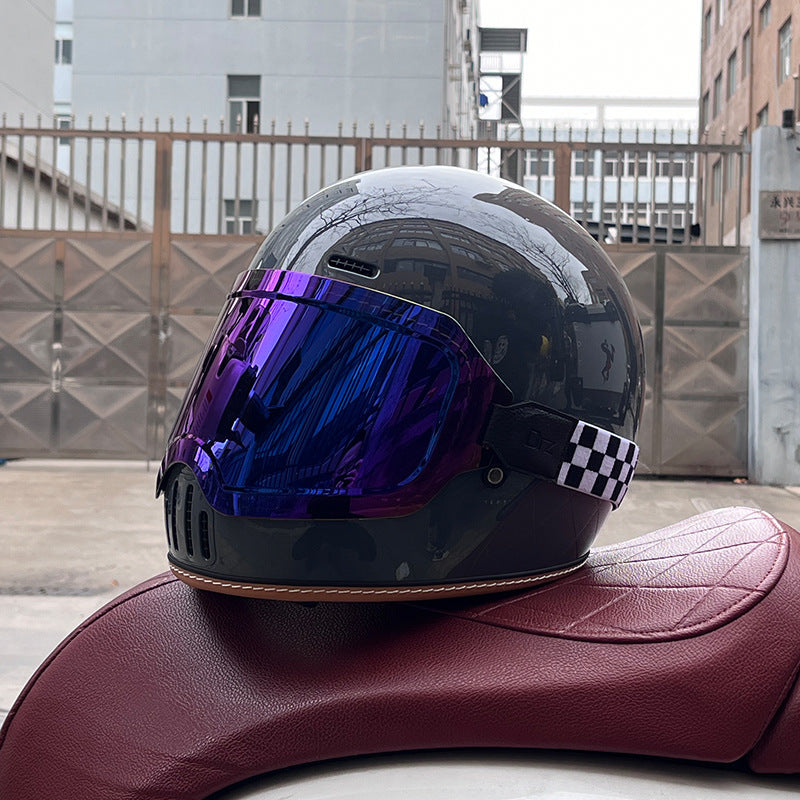 Retro cruiser motorcycle helmet-I217