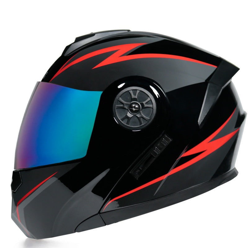 Dual-lens flip-up helmet anti-fog-I187