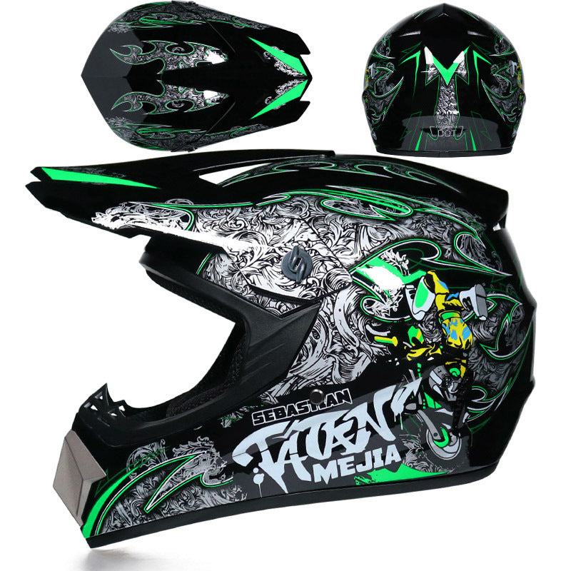 Full-face helmet for motocross and go-karting-I166