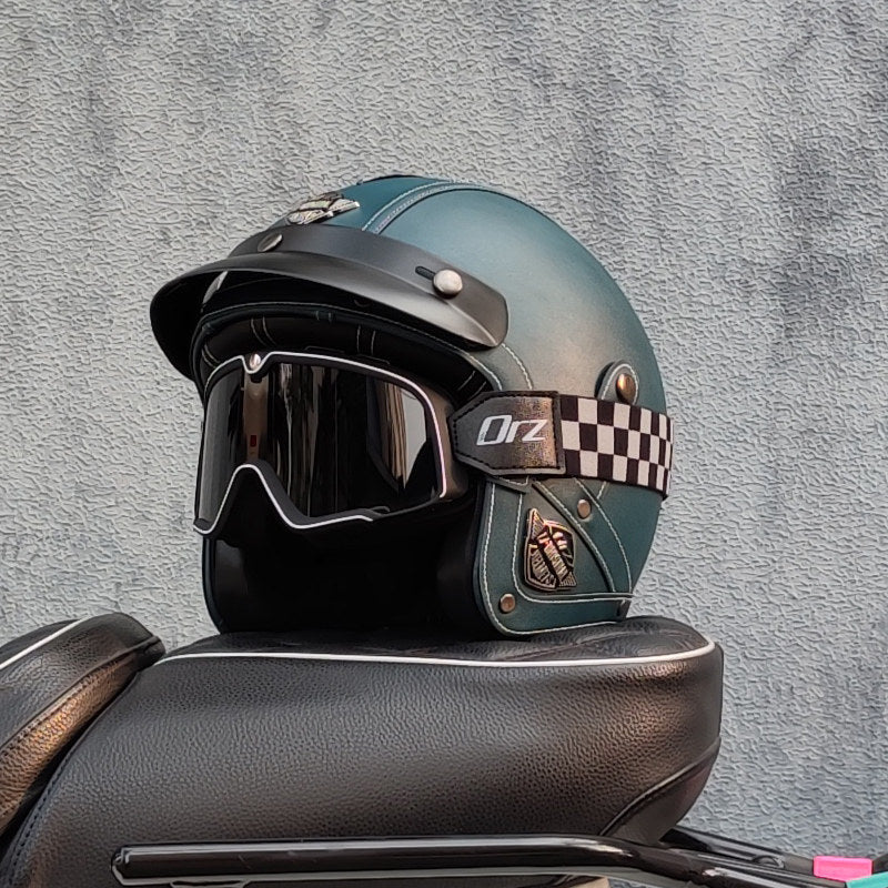Retro lightweight open-face motorcycle helmet-I26