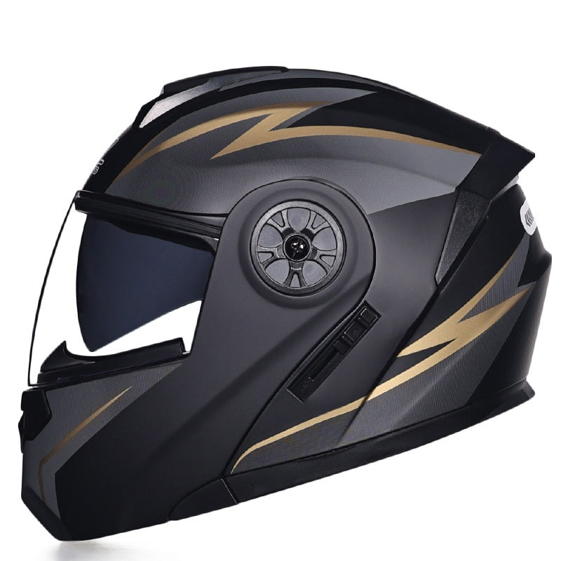 Dual-lens flip-up helmet anti-fog-I187