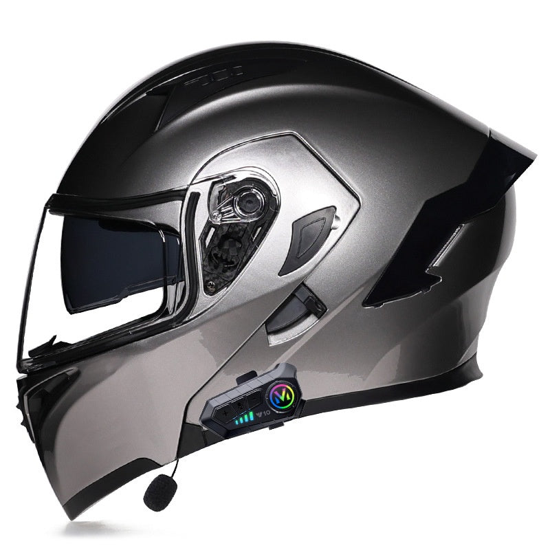 Motorcycle Helmet with Bluetooth and Transparent Visor-I162