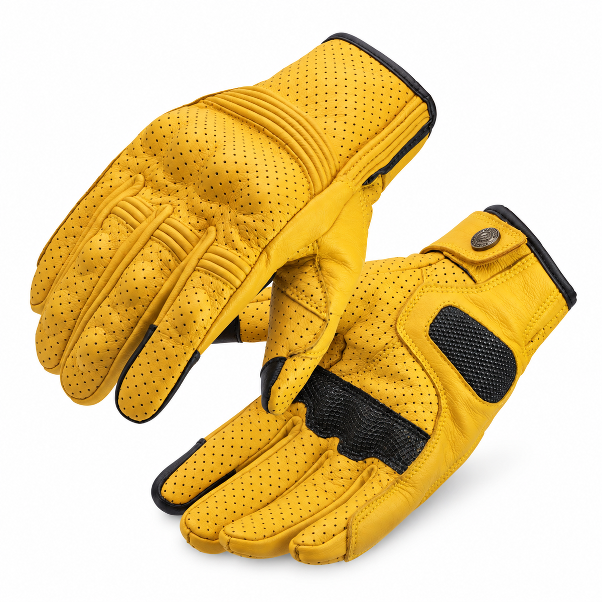 KTVMOTO Vintage Sheepskin Motorcycle Riding Gloves-G103