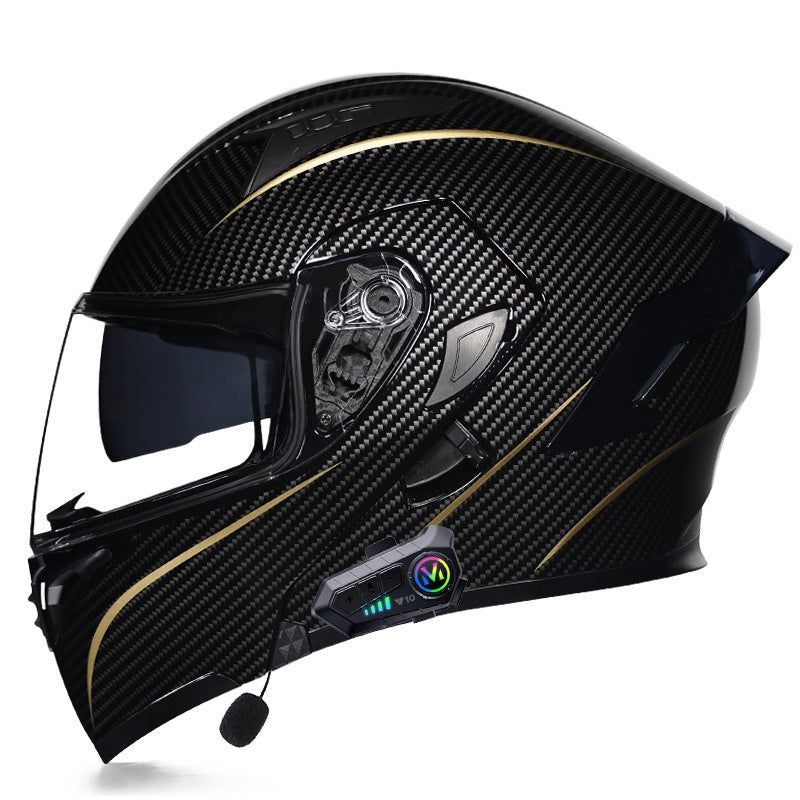 Motorcycle Helmet with Bluetooth and Transparent Visor-I162