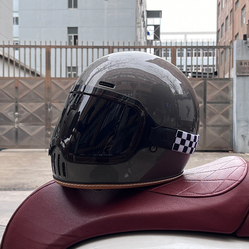Retro cruiser motorcycle helmet-I217