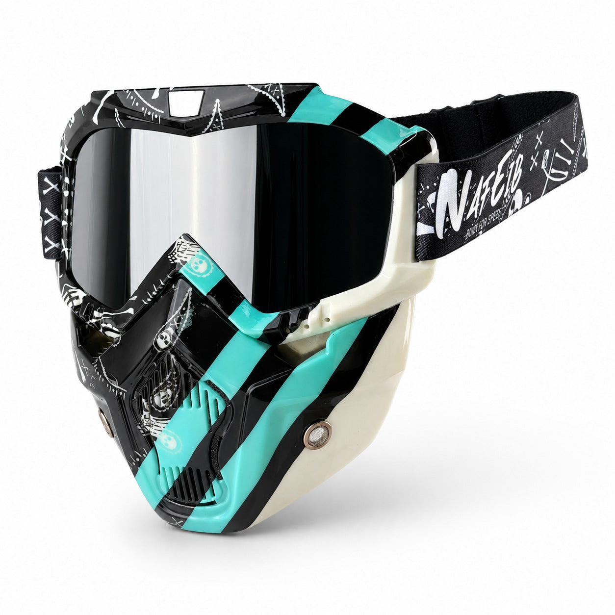 Motorcycle Riding Goggles and Protective Face Mask-H02