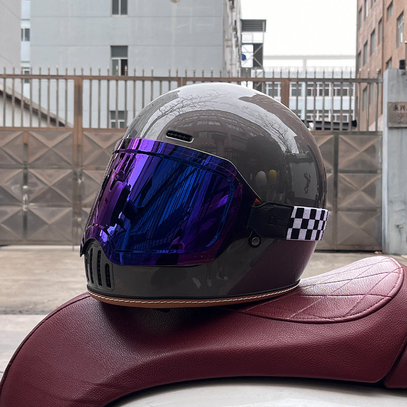 Retro cruiser motorcycle helmet-I217
