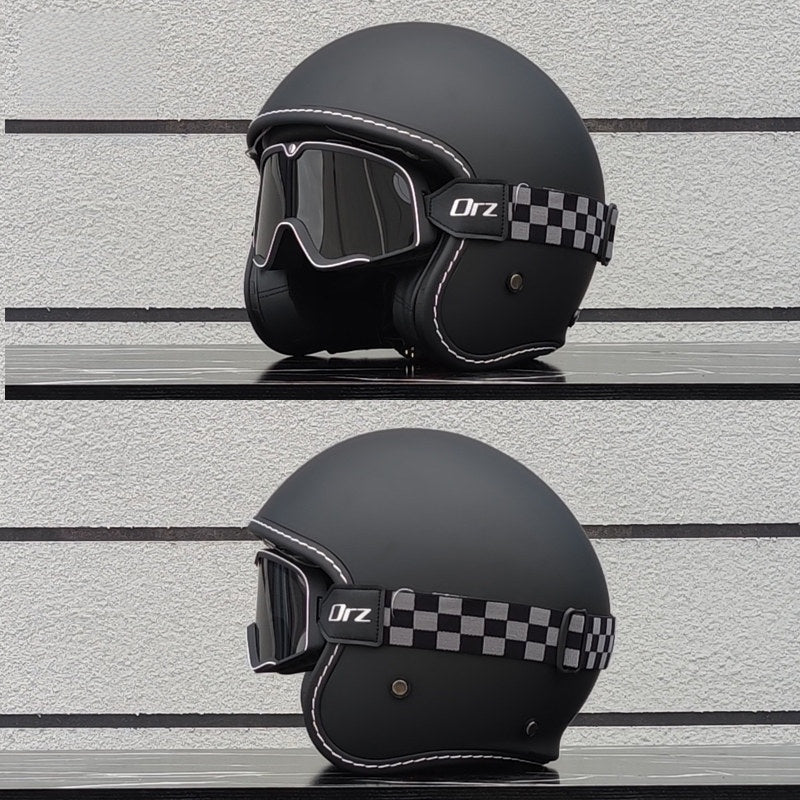 Retro motorcycle helmet, suitable for all seasons-I22