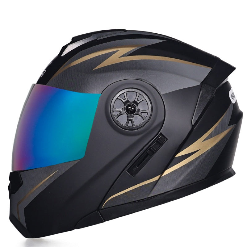 Dual-lens flip-up helmet anti-fog-I187