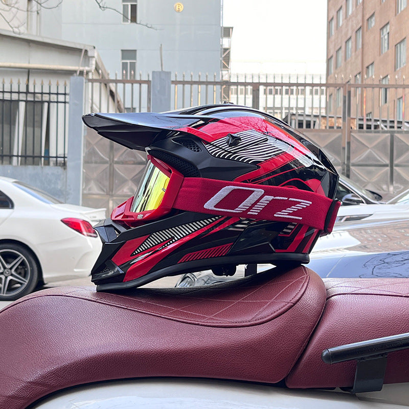 Full-face helmet riding off-road-I254
