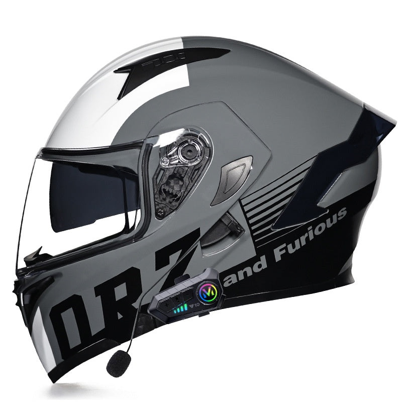 Motorcycle Helmet with Bluetooth and Transparent Visor-I162