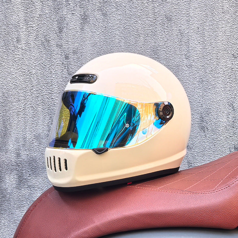 Retro full-face cruiser helmet-I237