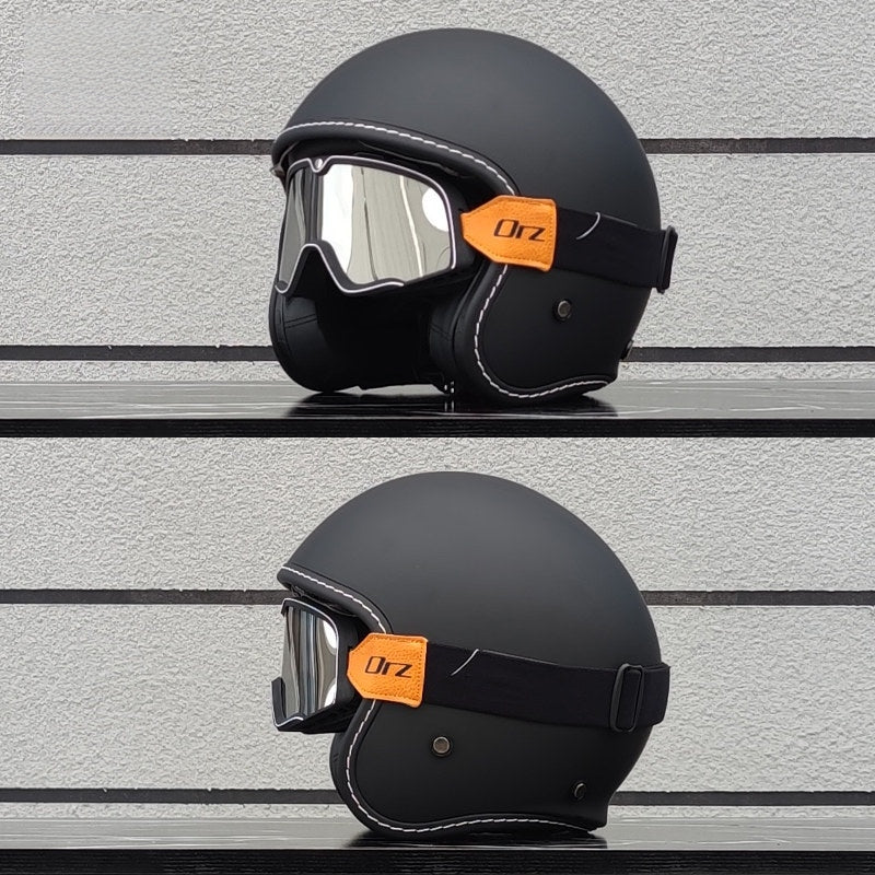 Retro motorcycle helmet, suitable for all seasons-I22
