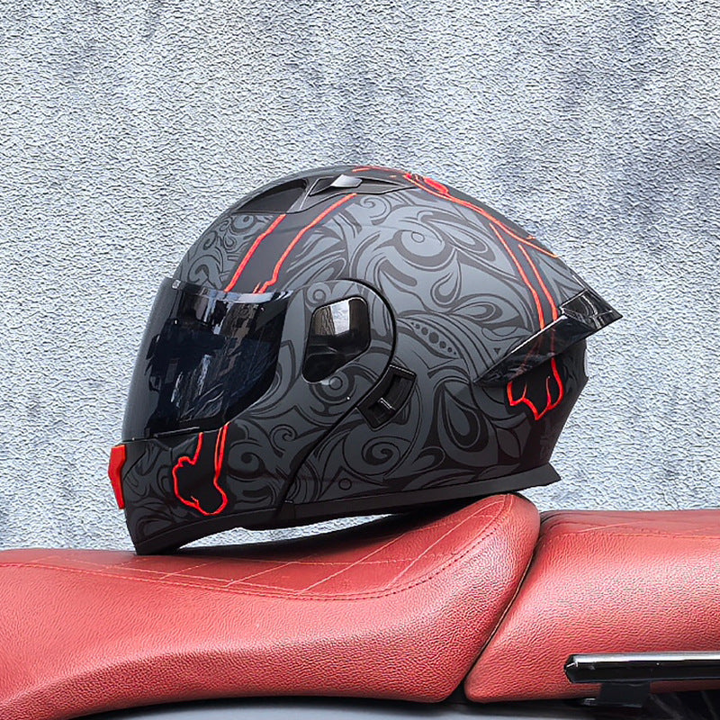 Cool modular motorcycle helmet with dual visors-I184