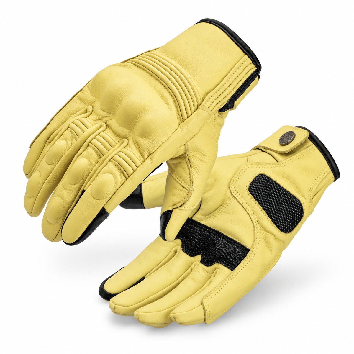 KTVMOTO Vintage Sheepskin Motorcycle Riding Gloves-G103